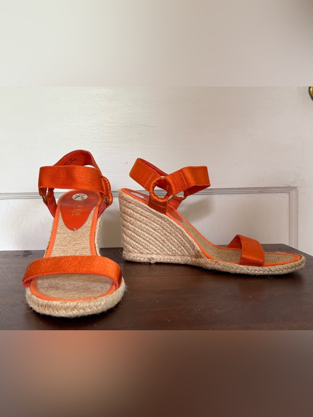 Ralph Lauren woven wedge sandals